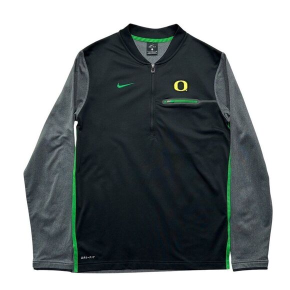 Nike Dri-Fit Men Size Small Oregon Ducks Embroidered 1/4 Zip Peformance Pullover - Picture 1 of 10